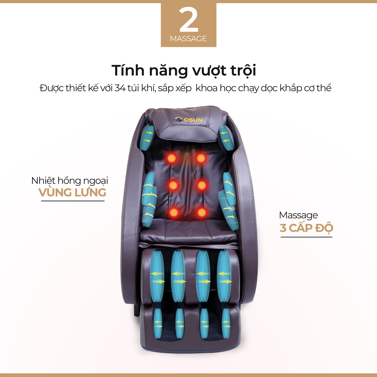 Ghế Massage Toàn Thân Nhật Bản Osun SK 36